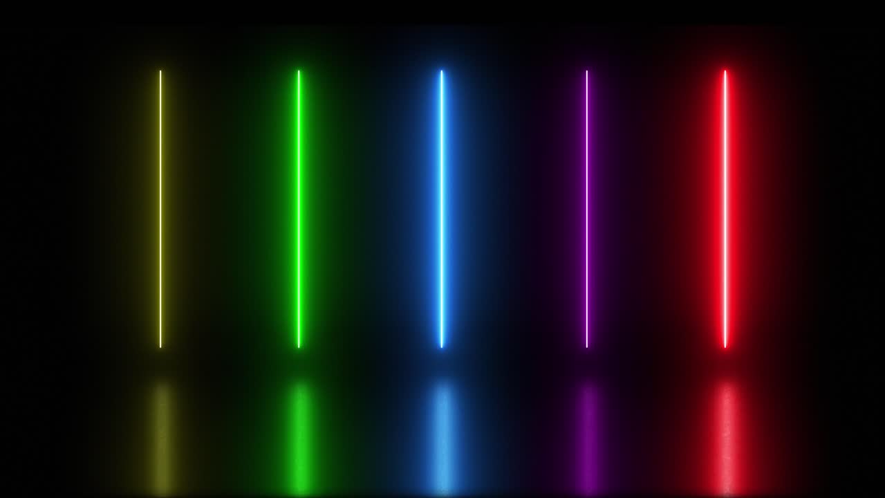 Abstract colorful background with bright neon rays and glowing lines