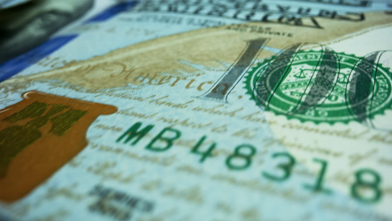 미국 100 달러 지폐. 미국 국가 종이 화폐의  ⁇ 어리