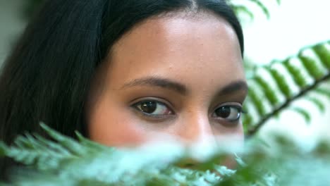 Close-up-view-of-pretty-woman-eyes