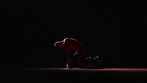 athlete preparing for a race