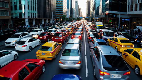 heavy traffic in a city