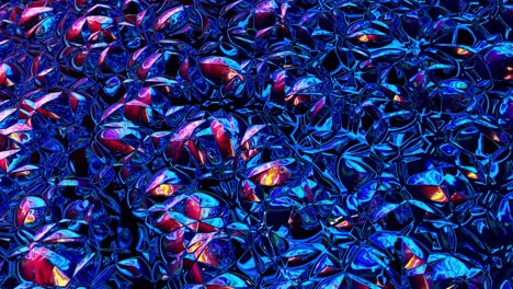 fondo fluido iridescente abstracto en bucle. hermosa superficie de vidrio ondulado de líquido con patrón, color de gradiente y ondas de flujo en él. bg creativo brillante con animación suave y suave.