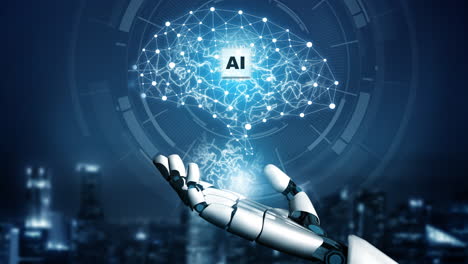 el robot futurista la inteligencia artificial el concepto revolucionario de la tecnología ai