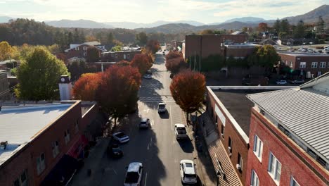 franklin nc, north carolina aerial in fall