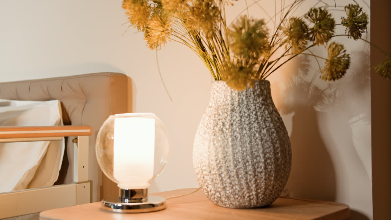 Hospital Room Decor with Vase and Lamp