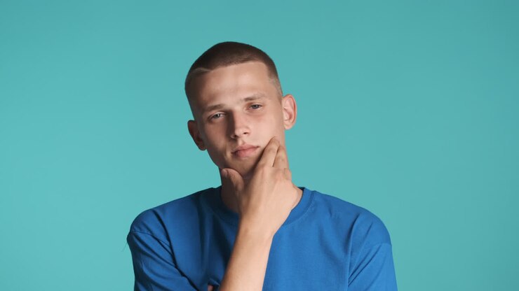 Handsome caucasian model posing