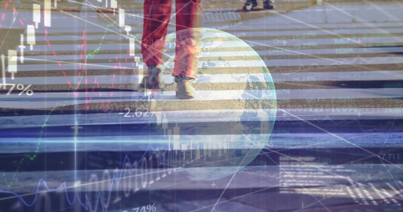 Animation af forskelligartet databehandling over benene på forskellige mandlige fodboldspillere