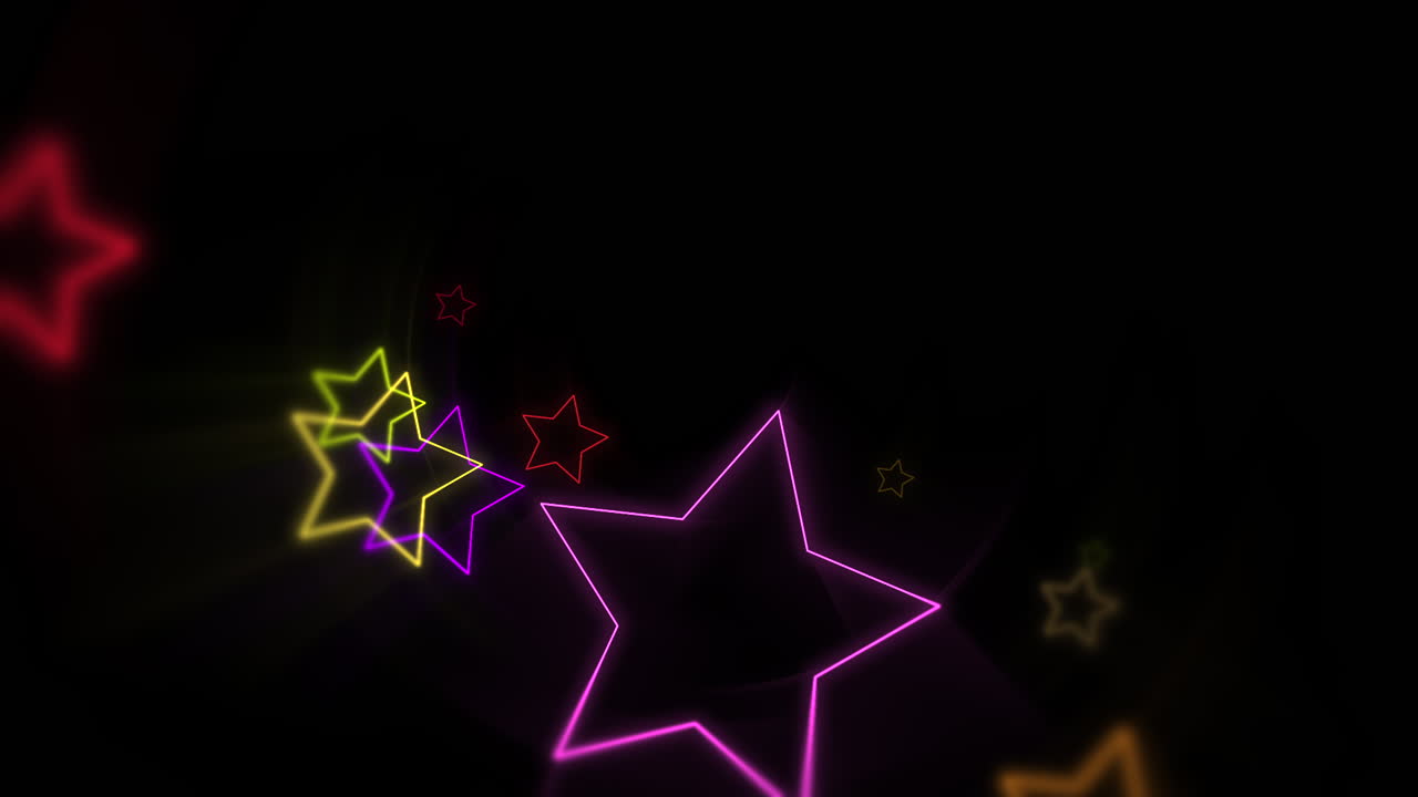 movimiento colorido neón estrellas 6