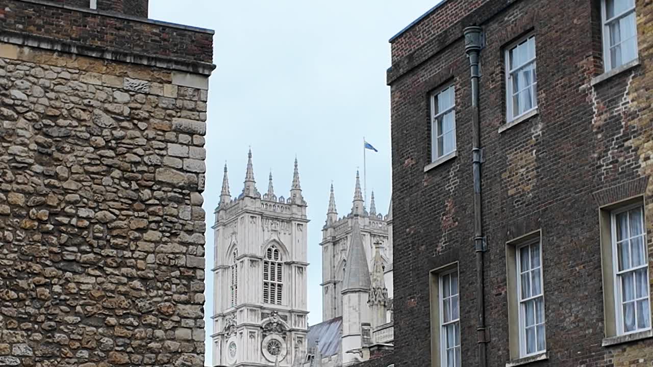 View towards Westminster Abbey, London, United Kingdom