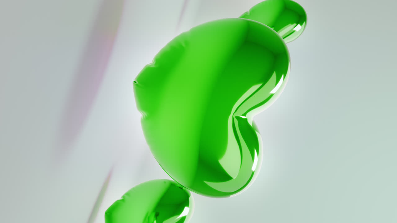 Green Balloon Hearts