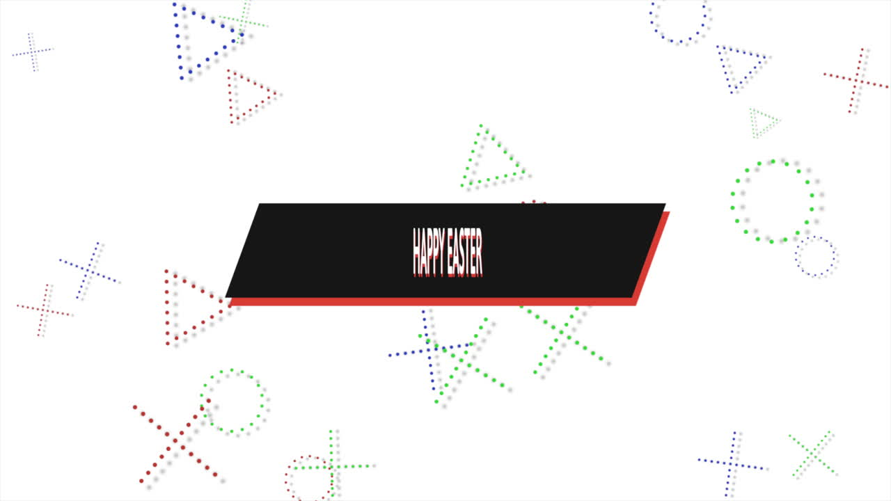 Easter bunny with dot pattern on Happy Easter celebration