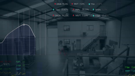 Animation-Von-Diagrammen-Und-Finanzdatenverarbeitung-über-Lager