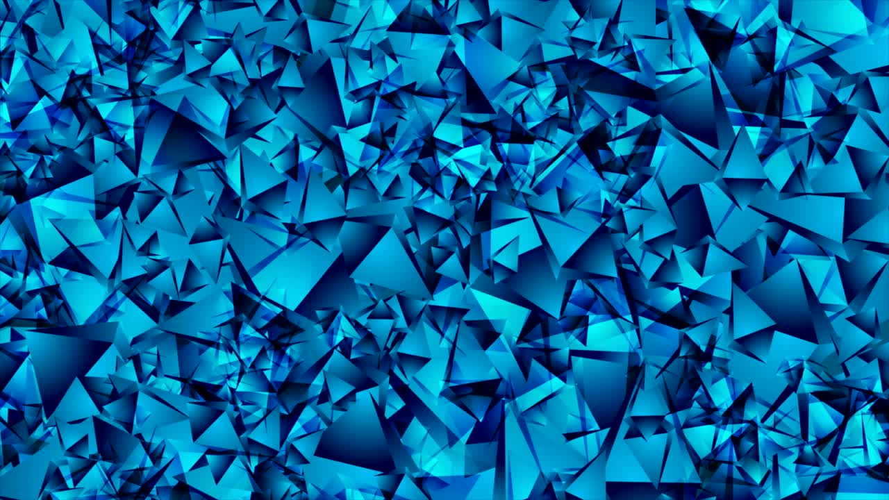 abstracto azul brillante bajo animación de video de politech