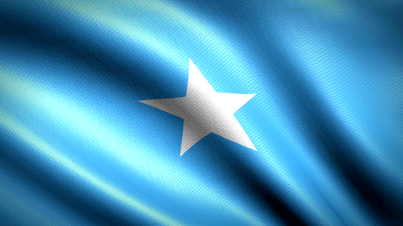 bandera de somalia. animación de bucle sin costuras. video de alta definición en 4k