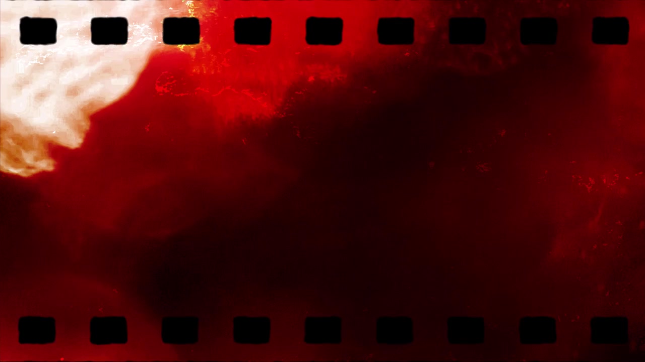 Sovrapposizione vintage di bobina di pellicola con perdite di luce rosse e grana