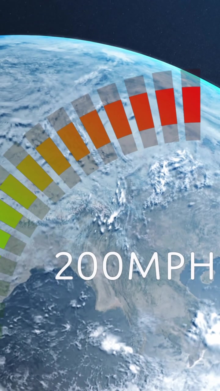 Animazione di elaborazione dati di velocità internet su un globo.