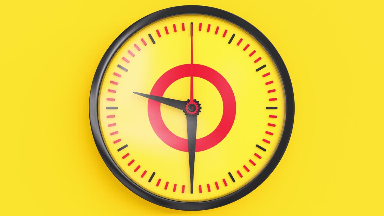 시계 타임 스 노란색