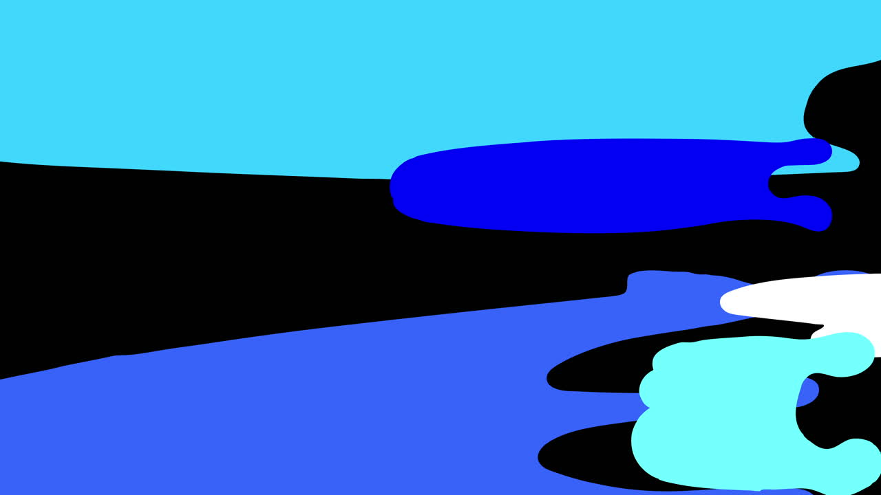 Dynamic Abstract Blue and White Liquid Animation