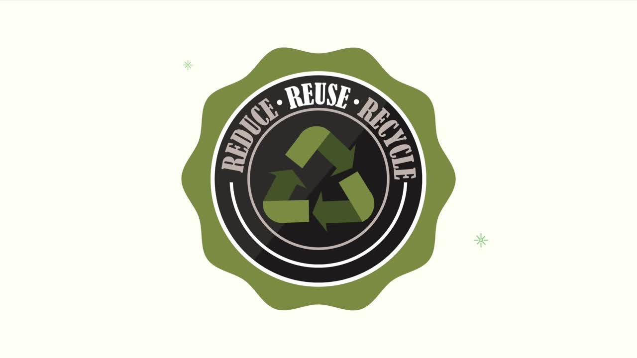 emblema del producto de reciclaje con flechas