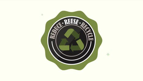 recycle product emblem with arrows