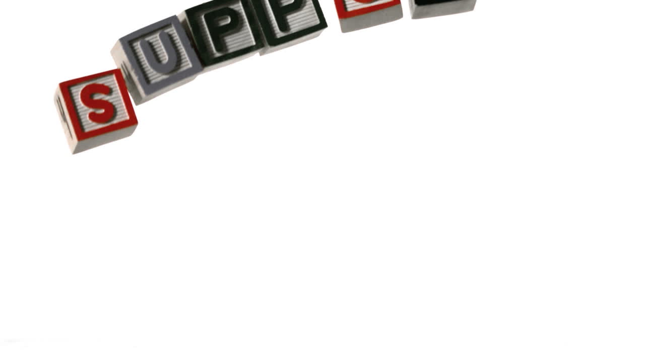 bloques de soporte ortográfico que caen hacia abajo