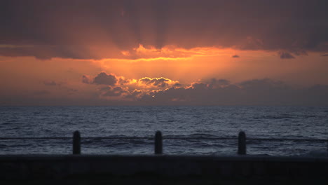 promenade sunset with beautiful clouds in cape town