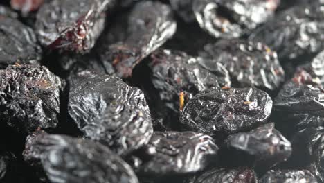 close-up of dried plums