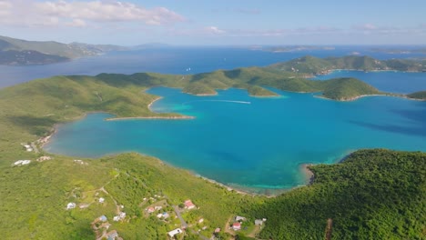 caribbean island chain seen from st