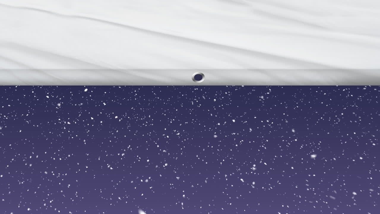 ⁇ 색과 보라색 배경 위에 내리는 크리스마스 눈의 애니메이션