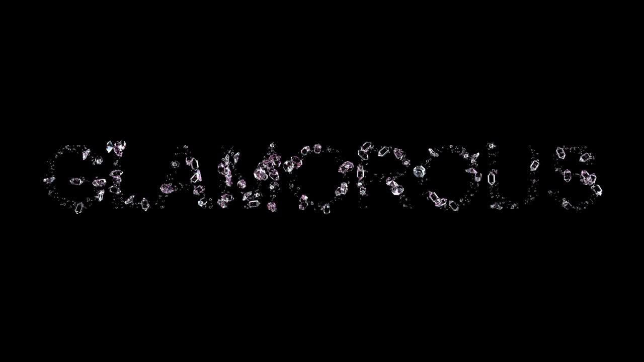 화려한 - 빛나는 다이아몬드로 만든 텍스트, 고립 - 루프 비디오