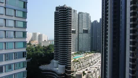 hong kong cyberport waterfront park edificios residenciales de lujo, vista aérea