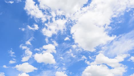 time lapse of white cloud disappear in the hot sun on blue sky / white cloud motion loop on blue sky background