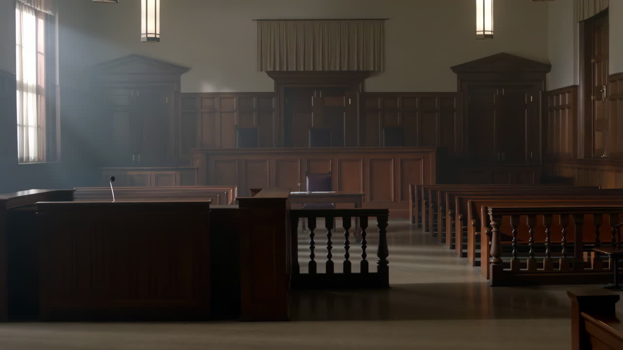 An empty courtroom
