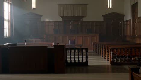 an empty courtroom