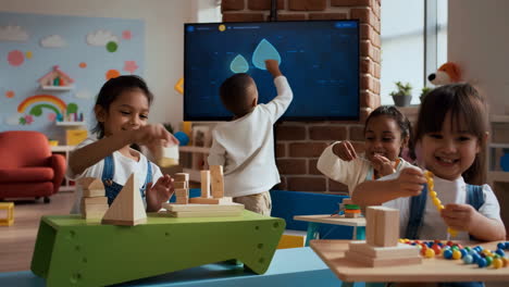 children learning in a classroom