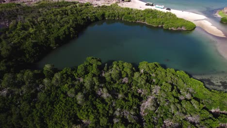 Las-Impresionantes-Aguas-Azules-De-Bahía-Concepción,-Baja-California-Sur,-México---Toma-Aérea-Con-Drones