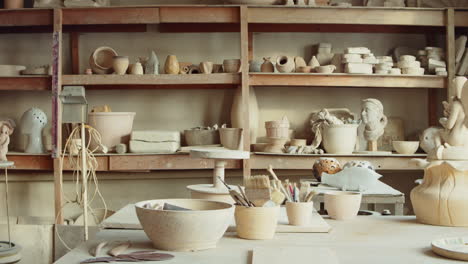 interior of pottery workshop