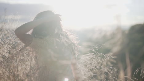 embracing beauty with peace at the fields closeup