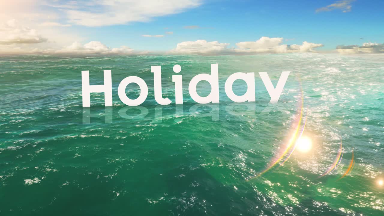 푸른 푸른 바다의 환상적인 장면은 부드럽고 파도 같은 구름으로 장식된 놀라운 하늘과 완벽하게 융합됩니다.