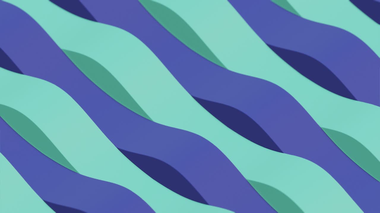 Stripes moving in waves. Looped seamless animation