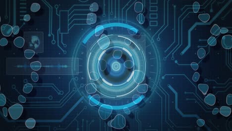 animation of medical data processing over dark background