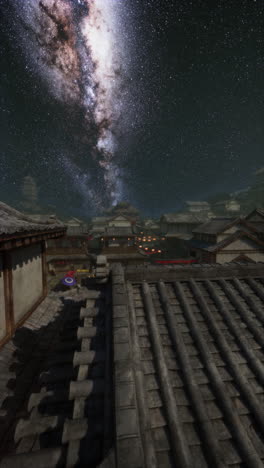 night view of a japanese village