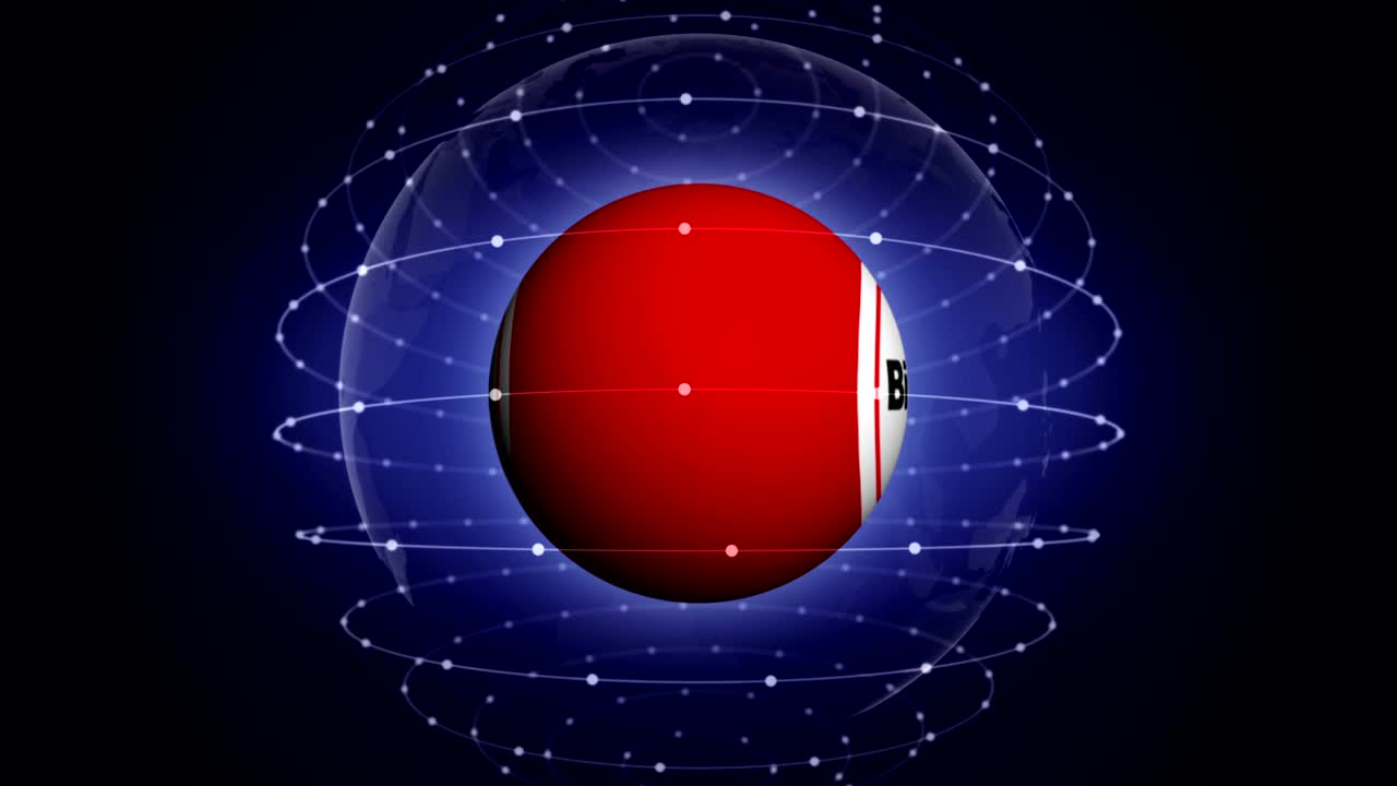 빙고 공을 둘러싼 빙고 텍스트 애니메이션, 렌더링, 배경, 루프