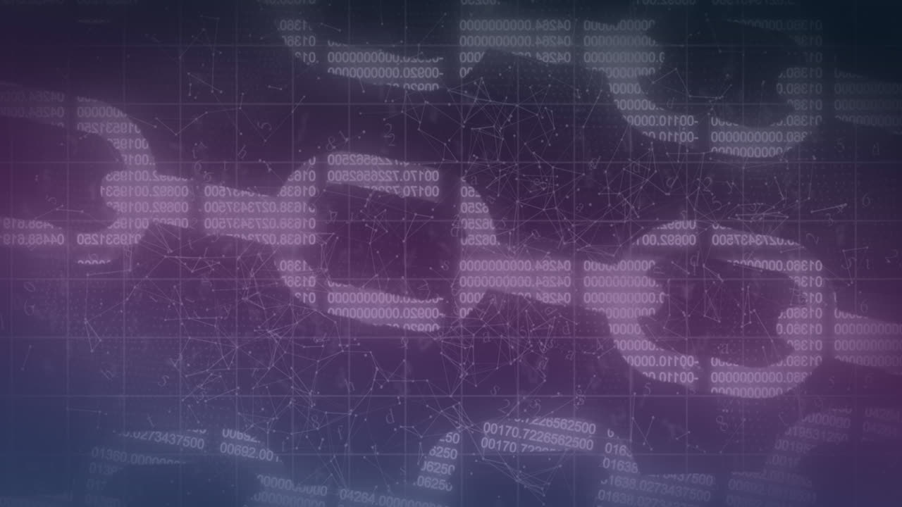 animación de cadenas en fondo azul