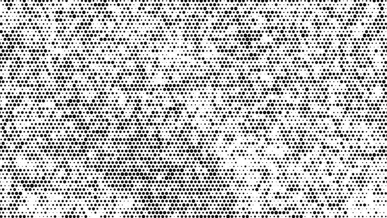 movimiento de ruido de puntos negros sobre fondo blanco.