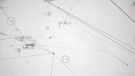 animación de la red de conexiones y procesamiento de datos entre diversos médicos