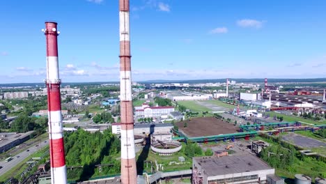 industrial plant aerial view