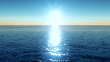amanecer en el mar, en bucle