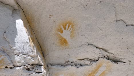 Pueblos-Indígenas-De-La-Primera-Nación-Australiana-Arte-Rupestre-Aborigen-Pintura-De-Una-Mano-Aborigen