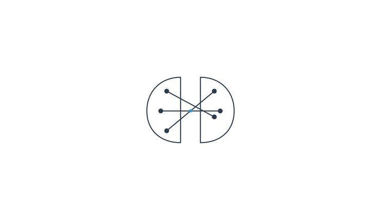 Minimalist Abstract Animation of Connecting Lines and Dots